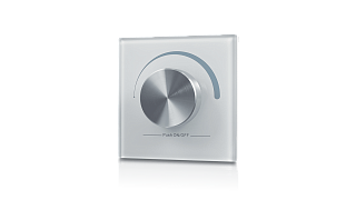 Радио панель W-DIM (W) встраиваемая в стену с валкодером на 1 зону, белая, W-DIM-W