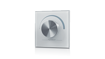 Радио панель W-DIM (W) встраиваемая в стену с валкодером на 1 зону, белая, W-DIM-W