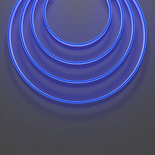 Гибкий неон 10x4 24В 9,6 Вт/м Blue IP67 5м