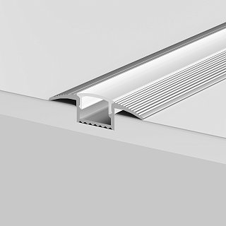 Алюминиевый профиль встраиваемый в пол 37x10 (Серебро, 2 м), ALM-3710-S-2M 636022