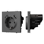 Механизм розетки с USB зарядкой SCT-NOBE-MUAA-SFPL-GR (230V, 16A) (Arlight, -)