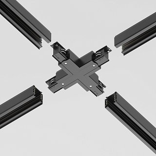 Коннектор Х-образный Trinity черный