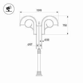 Кронштейн OXOR-SB2-2 BLACK  (Arlight, Сталь)