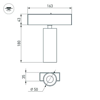 Светильник MAG-SPOT-45-R65-18W Day4000 (BK, 36 deg, 24V, DALI) (Arlight, IP20 Металл, 5 лет)