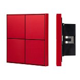 INTELLIGENT ARLIGHT Кнопочная панель KNX-304-23-IN Rose Red (BUS, Frame) (IARL, IP20 Металл, 2 года)