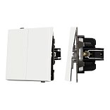 Механизм выключателя двухклавишный проходной SWT-TENDO-MKP2-SFPL-WH (230V, 10A) (Arlight, -)