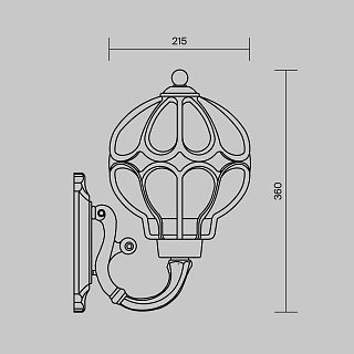 Настенный светильник (бра) Via E27х1 60Вт IP 44