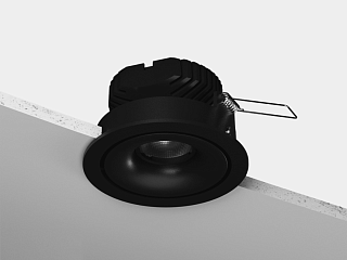 Корпус светильника потолочный встраиваемый  наклонный, COMBO10-BL, Черный, IP20, COMBO10-BL