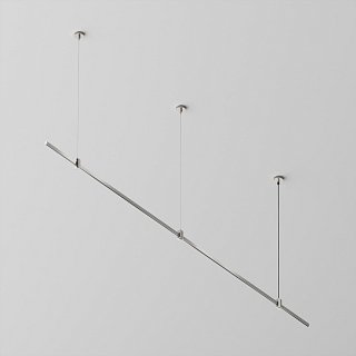 Готовая конструкция прямая на тросовых подвесах Hang без светильников и блока питания, платина