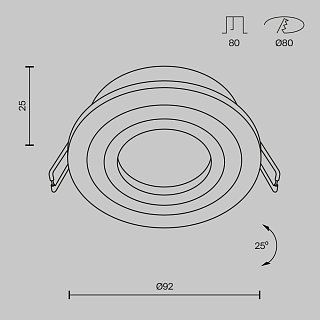 Встраиваемый светильник Atom GU10 10Вт