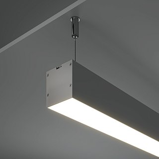 Алюминиевый профиль накладной-подвесной 50×50 (Серебро, 2 м), ALM-5050-S-2M