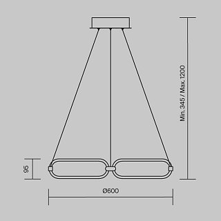 Подвесной светильник Chain 3000K 50Вт