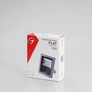 Светодиодный прожектор AR-FLAT-ARCHITECT-10W-220V Day (Grey, 50x70 deg) (Arlight, Закрытый)