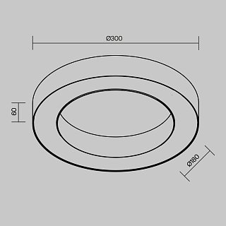 Потолочный светильники Lua 3000К 24Вт 120°