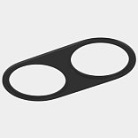 Рамка двойная для серии COMBO 1 круглая, черная, COMBO-1R2-BL