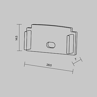 Комплект заглушек (для профиля ALM-6214SB-S-2M/ALM-6214TB-S-2M) 2 шт.