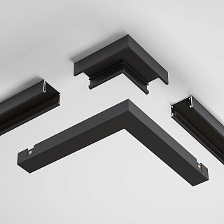 Коннектор угловой, накладной Basity, черный