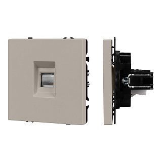 Механизм компьютерной розетки SCT-NOBE-MPC1-SFPL-CA (RJ-45, CAT6) (Arlight, Кашемир)