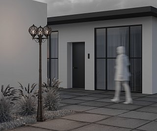 Садово-парковый светильник Via E27х3 60Вт IP 44