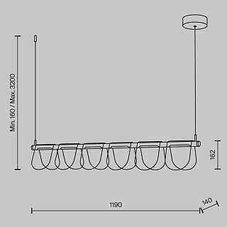 Подвесной светильник Fluffy 3000К 30Вт