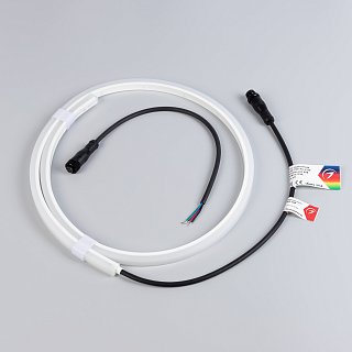 Лента герметичная WAVE-TOP-PU-H120-10x10mm 24V RGB (10 W/m, IP68, 1m, wire x1) (Arlight, Вывод боковой, 3 года)