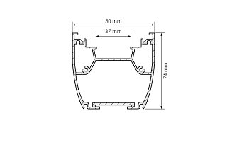 Профиль SL80-1000 Анод (Arlight, Металл)