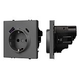 Механизм розетки с USB зарядкой SCT-NOBE-MUAC-SFPL-GR (230V, 16A) (Arlight, -)