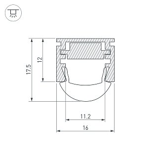 Профиль PDS-REGULOR-2000 ANOD (Arlight, Алюминий)