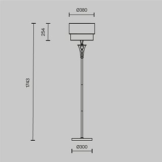Напольный светильник (торшер) Lillian E27х1 100Вт