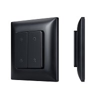 INTELLIGENT ARLIGHT Кнопочная панель SMART-RF-801-22-1G-DIM-SUF Black (3V, 2.4G) (IARL, IP20 Пластик, 5 лет)