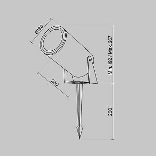 Ландшафтный светильник Bern 3000K 30Вт IP 65