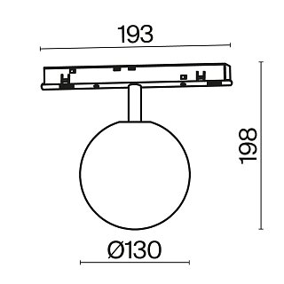 Трековый светильник Luna Exility 2700-6000K 5Вт 360° Dim Dali1