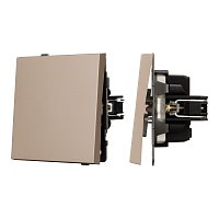 Механизм выключателя одноклавишный непроходной SWT-TENDO-MK01-PL-GD (230V, 10A) (Arlight, -)