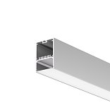 Алюминиевый профиль накладной-подвесной 50х70 (Серебро, 2 м), ALM-5070-S-2M