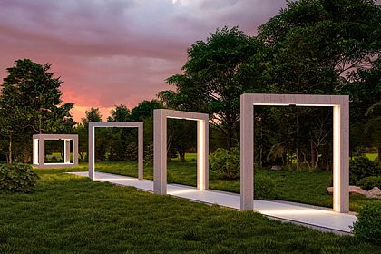 Подсветка МАФ в парке