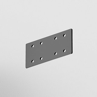 Прямой коннектор S35 накладной черный 1 шт.