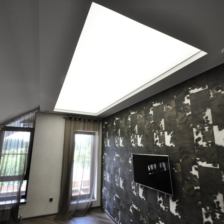 Освещение комнаты светодиодной лентой Arlight скрытой за натяжным потолком