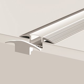 Алюминиевый профиль встраиваемый в пол 37x10 (Серебро, 2 м), ALM-3710-S-2M 636022