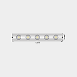 Светодиодная лента Wallwasher  2835, 48 LED/м, 18 Вт/м, 24В , IP67, Цвет: Теплый белый, SWG-248-24-WW20/45-67