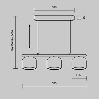 Подвесной светильник Spirito 3000K 14Вт