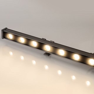 Линейный прожектор AR-LINE-1000-18W Warm3000 (GR, 30 deg, 230V) (Arlight, IP65 Металл, 3 года)