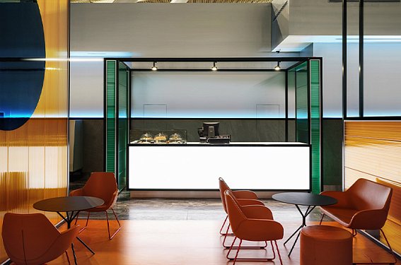 Подсветка бизнес-зала «Горизонт» аэропорта Платов