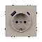 Механизм розетки с USB зарядкой SCT-NOBE-MUAC-SFPL-CA (230V, 16A) (Arlight, Кашемир)