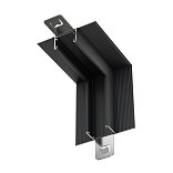 Коннектор угловой внутренний, встраиваемый под ГКЛ 12,5 мм Basity, черный