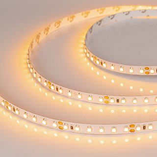 Светодиодная лента RT 2-5000 24V Yellow 2x (3528, 600 LED, LUX) (Arlight, 9.6 Вт/м, IP20)