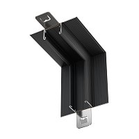 Коннектор угловой внутренний, встраиваемый под ГКЛ 12,5 мм Basity, черный