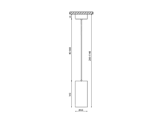 Крепление сменное М6 для светильников VILLY, подвесное, цвет Белый, VL-M6-WH