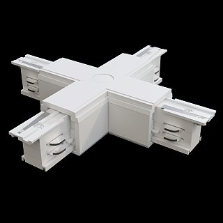 Коннектор Х-образный Trinity белый