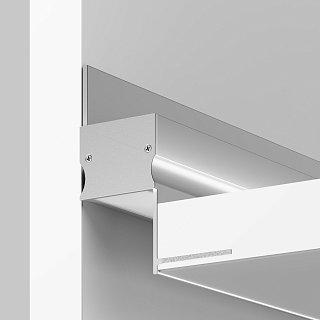 Алюминиевый профиль встраиваемый скрытого монтажа 41x51 (Серебро, 2 м), ALM-4151-S-2M 636013