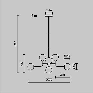 Люстра Erich E14х8